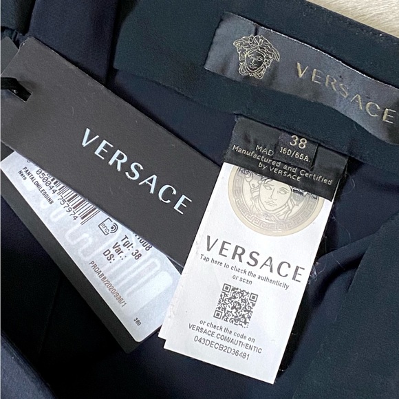 VERSACE STRETCH LEGGING, SZ IT/38 BLACK NWT! - Picture 11 of 11